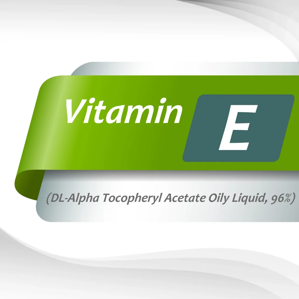 DL-Alpha Tocopheryl Acetate (Vitamin E) Oily Liquid, 96% : วิตามินอี ชนิดของเหลว